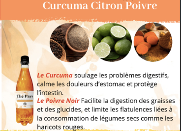 Thé Pays Curcuma/Citron/Poivre 50 cl