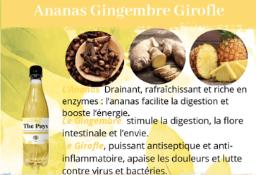 Thé Pays Ananas/Gingembre/Girofle 50 cl
